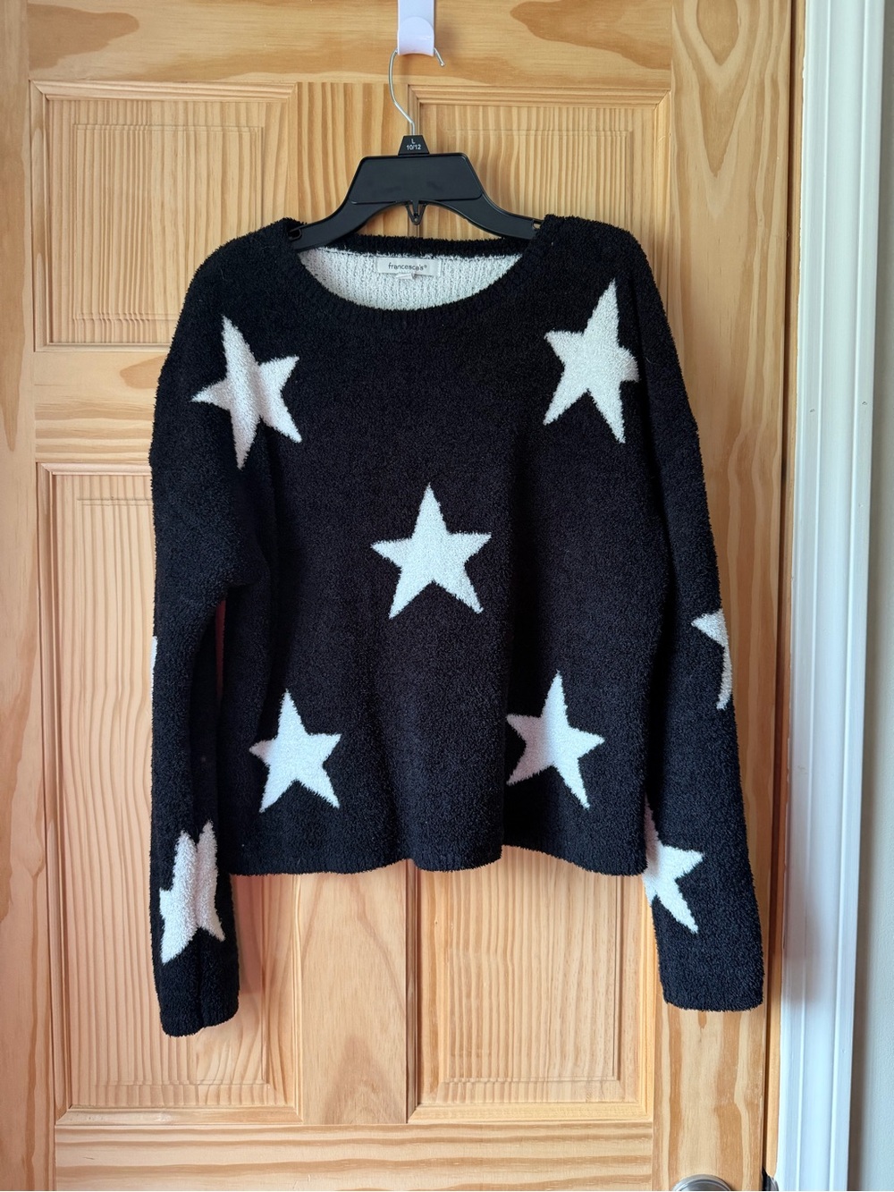 Black and White Star Crewneck Sweater